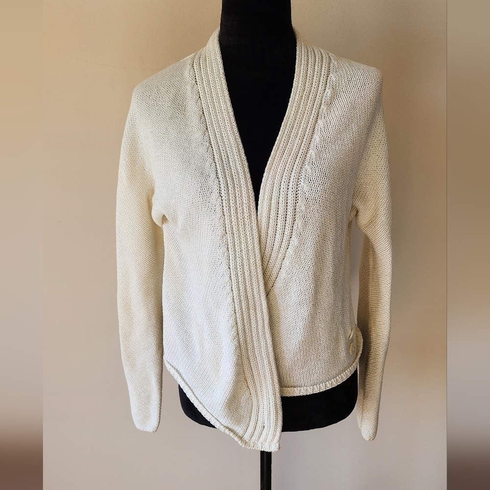 S Max Mara Women's Cream Colored Cardigan Size M.